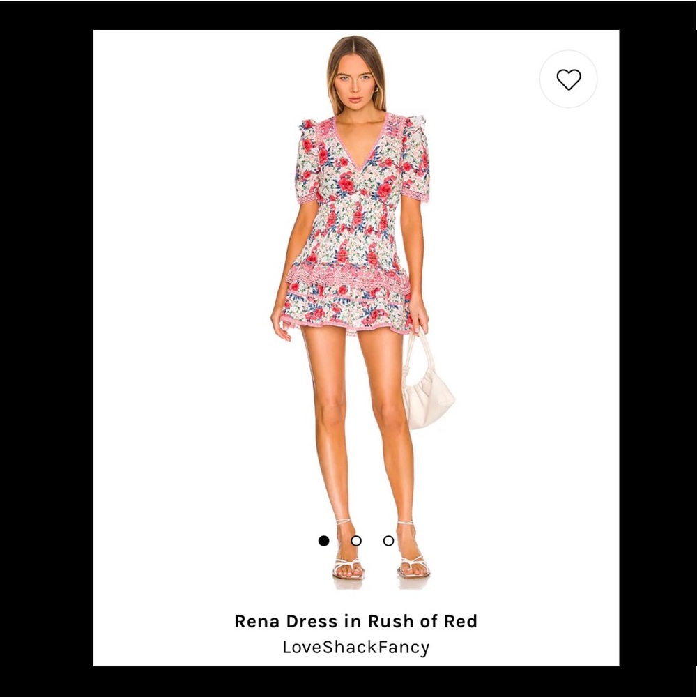 LoveshackFancy Rena Mini Dress Rush of Red Sz XL